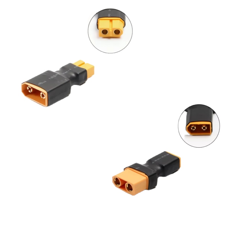 Drone Battery Adapter - XT90-XT60 어댑터 2개, 금도금 처리, 스파크